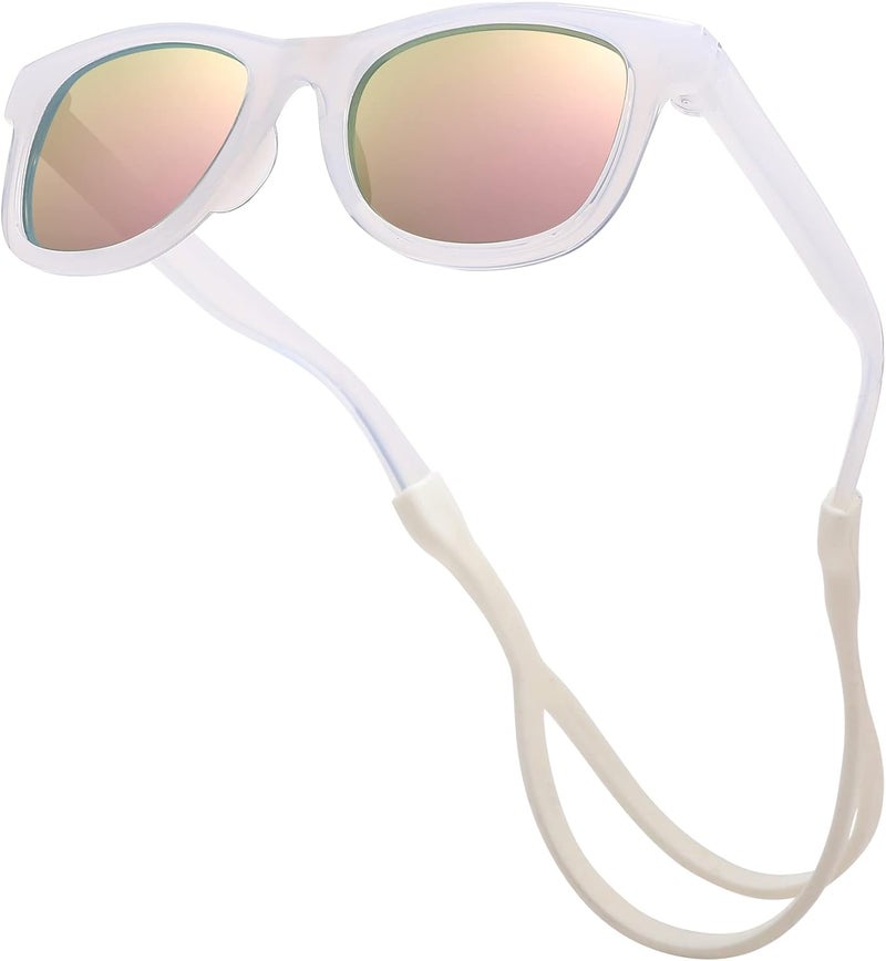 COASION Bendable Flexible Polarized Newborn Baby Sunglasses with Silicon Strap for Infant Boys Girls Age 0-12 Months CA9042 - Image 4
